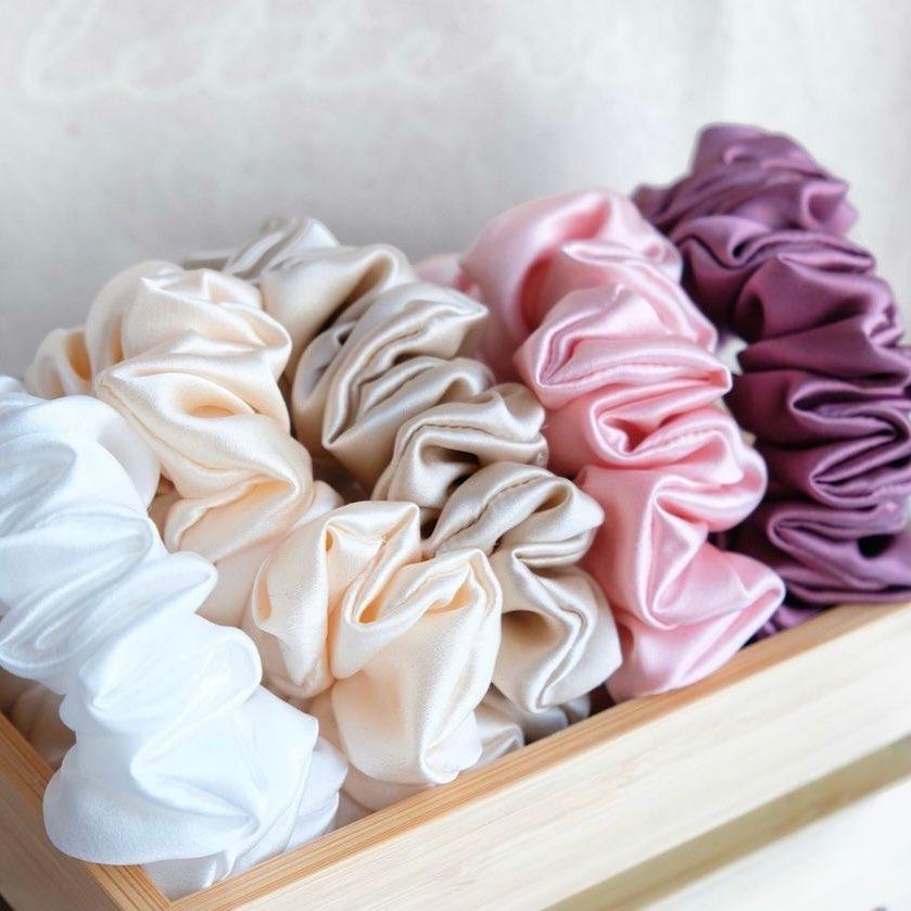 Satin scrunchies-PASTELS - Image 1