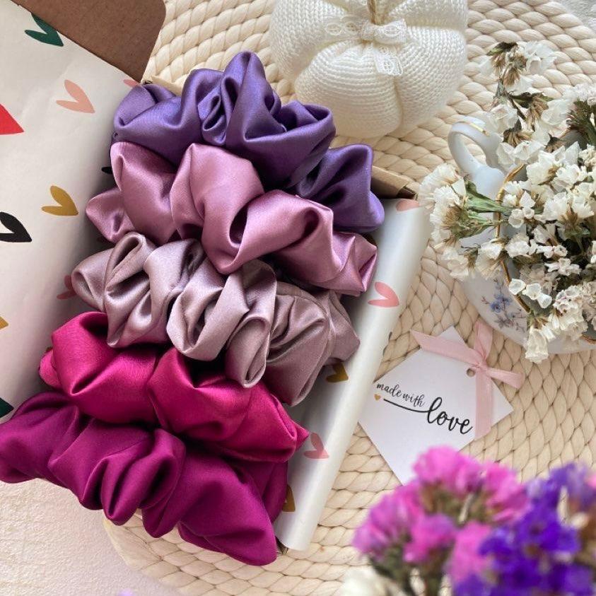 Satin scrunchies-BLUSH - Image 1