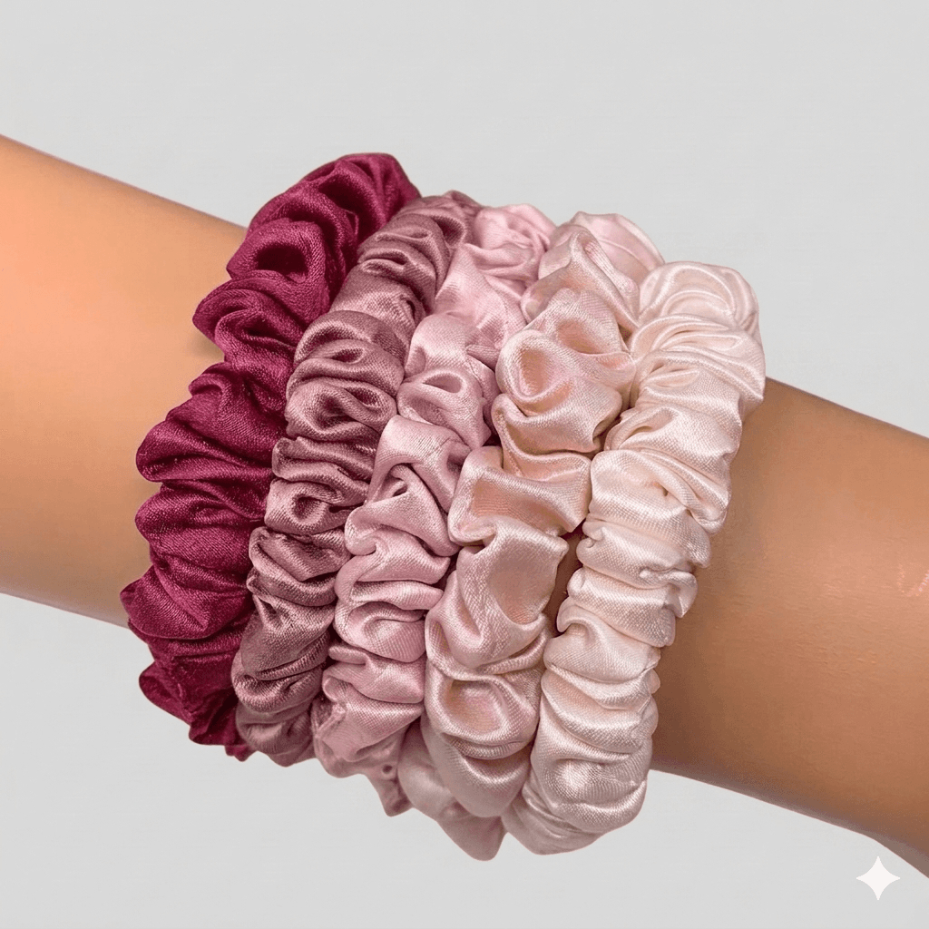Skinny scrunchies-BLUSH STACK - Image 1